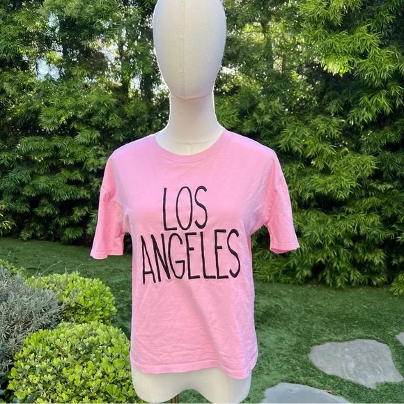 ZARA Los Angeles Pink T-Shirt - Picture 1 of 5